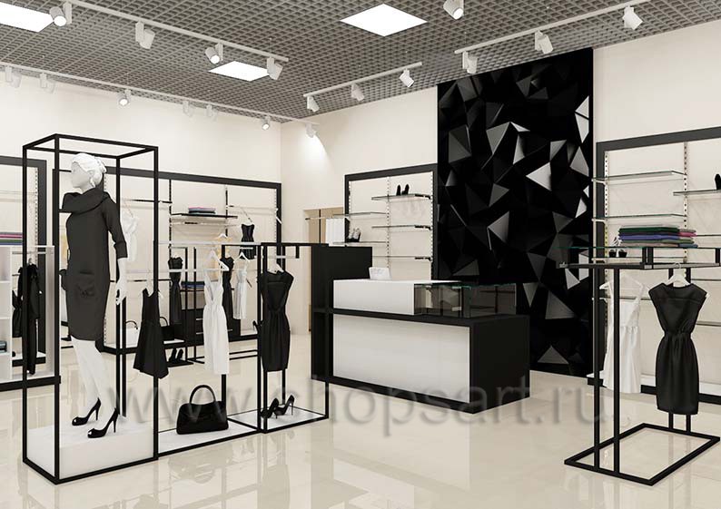 Дизайн магазина женской одежды AMILERO