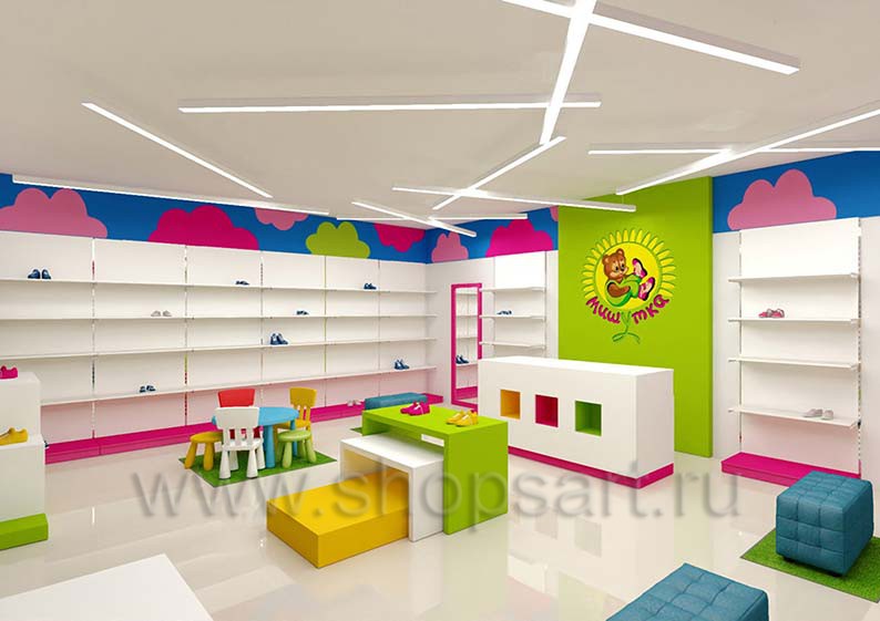 «Цветочный» интерьер магазина детской обуви от студии Masquespacio в Валенсии