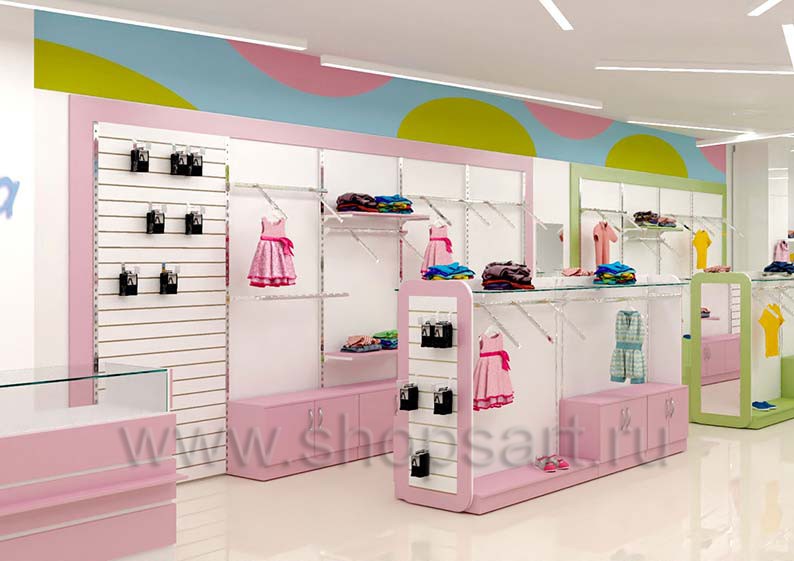 Дизайн проекты магазинов детской одежды – готовые интерьеры | Локос