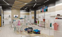 Дизайн детского магазина OLDOS KIDS коллекция торгового оборудования АКВАРЕЛИ Дизайн 10