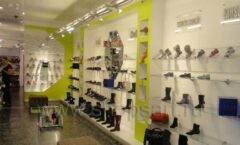 Торговое оборудование отдела детской обуви магазина Винни Рублевское шоссе коллекция СИНИЙ ВЕТЕР Фото 1